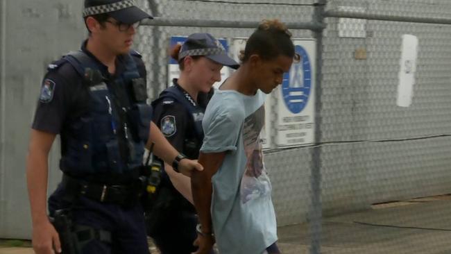 19-year-old Nathaniel James Murray is accused of murdering his father Roy Murray on January 1, 2018 at Palm Island. Photo: 9 News North Queensland