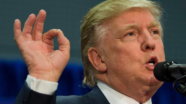 Republican presidential nominee Donald Trump speaks during a rally in Newtown, Pennsylvania on October 21, 2016. Picture: AFP photo / Dominick Reuter