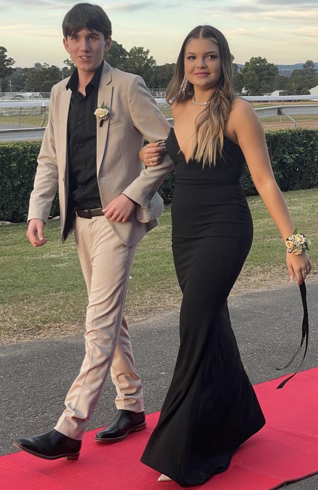 Ayden Mitchell and Giullia Assuncao Vieira at the St Patrick's College formal on Friday, June 14, 2024.