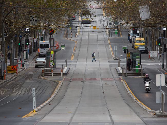 MELBOURNE, AUSTRALIA - NewsWire Photos JUNE 06, 2021: Melbourne streets are empty amidst a two week lockdown due to the recent outbreak of Coronavirus. Picture: NCA NewsWire / Paul Jeffers