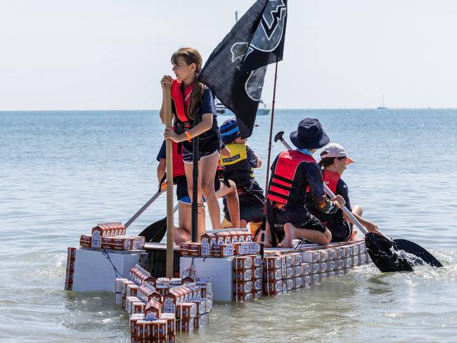 Darwin Beer Can Regatta at Mindil Beach, 2025. Picture: Pema Tamang Pakhrin