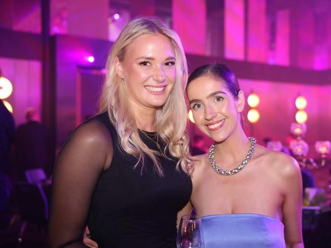 Holly Brown and Sarra Davis at the A.B. Paterson College Foundation Gala Ball at QT Gold Coast for Gold Coast at Large. Picture, Portia Large.