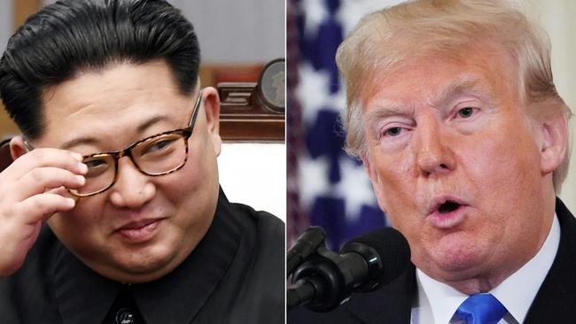 North Korea's leader Kim Jong-un and US President Donald Trump. Trump has hailed his July summit with North Korean leader as having opened the way to denuclearisation of the divided peninsula. Picture: AFP