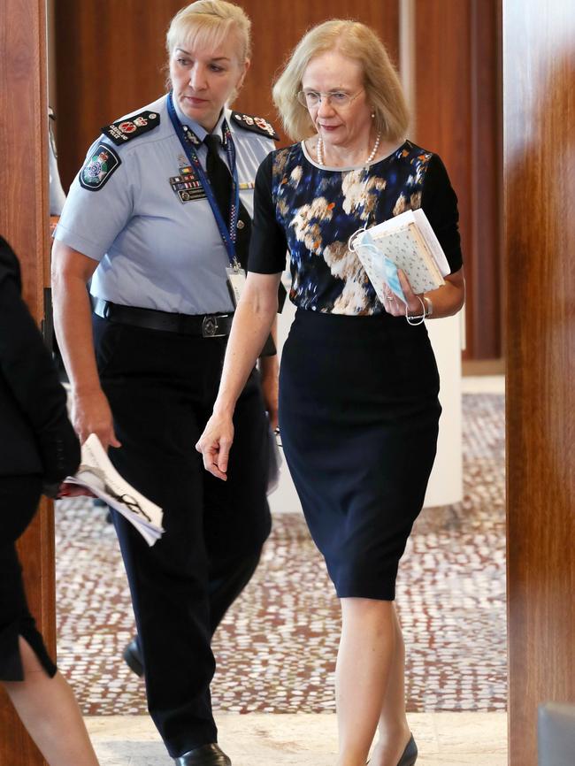 Police Commissioner Katarina Carroll and Chief Health Officer Dr Jeannette Young each earn more than the premier. Picture: Tara Croser