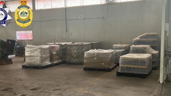 A western Sydney businessman allegedly tried to smuggle hundreds of kilos of MDMA into Australia through a shipping container labelled “car parts”, police have alleged. Picture: Australian Federal Police