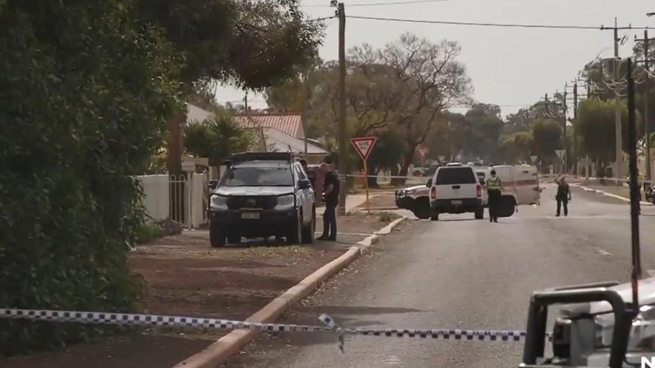 Police on Saturday said the man was armed with a handgun, with tests to confirm if it's a working firearm. Picture: 7 NEWS