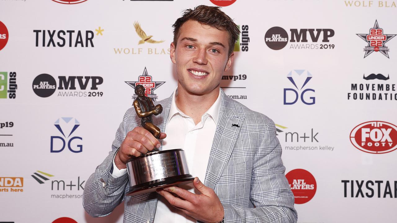 Patrick Cripps of the Blues was voted the AFL Players’ Association MVP for 2019.