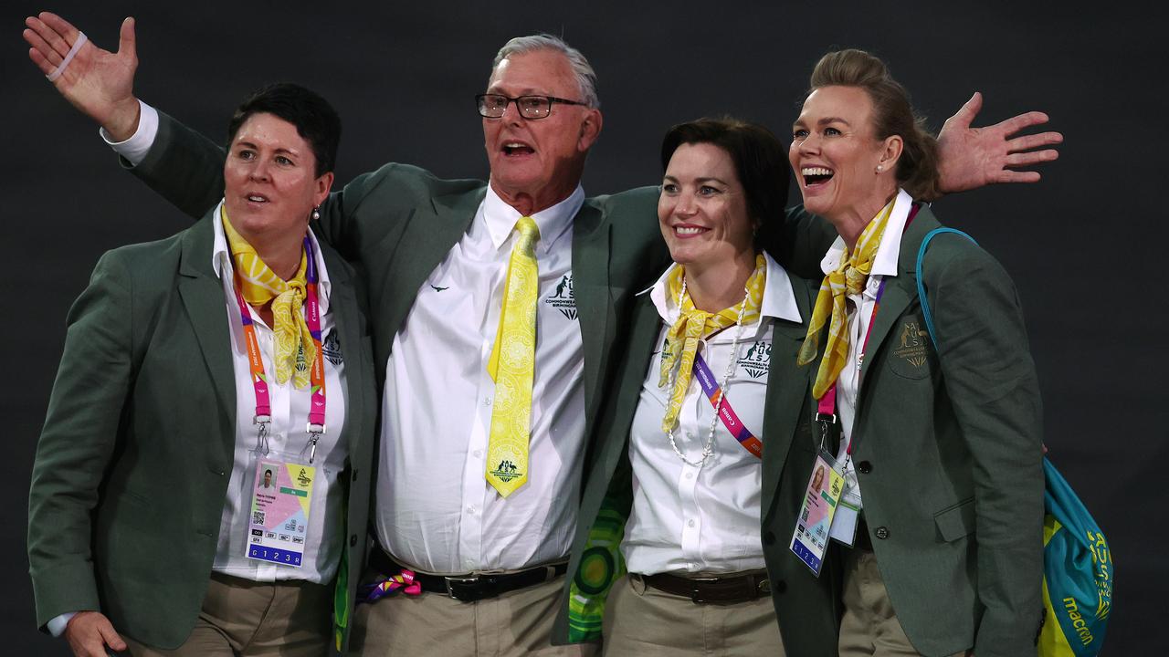 BIRMINGHAM 2022 COMMONWEALTH GAMES. 28/07/2022. Commonwealth Games Opening ceremony at Alexander Stadium. The Australians enter the arena. Picture: Michael Klein