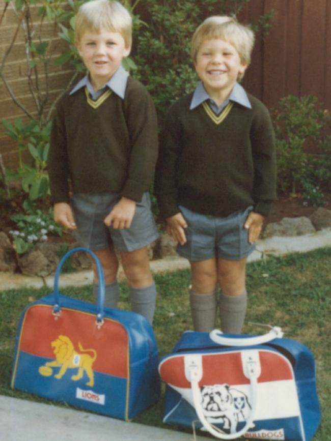 Matthew Lloyd (left) starting prep in 1983.