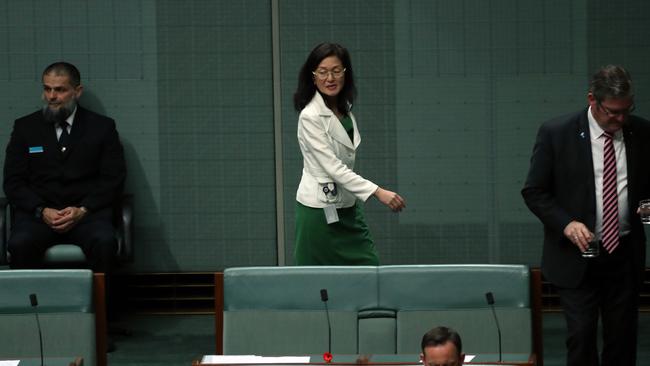 Liberal MP Gladys Liu was the centre of attention as Labor bombarded the Prime Minister with questions about her connections to China. Picture Gary Ramage