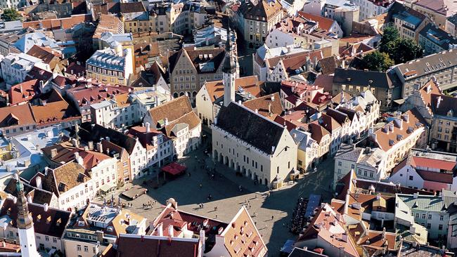 Ariel photo of Old Town of Tallinn, capital city of Estonia which has embraced online voting. Picture: Supplied