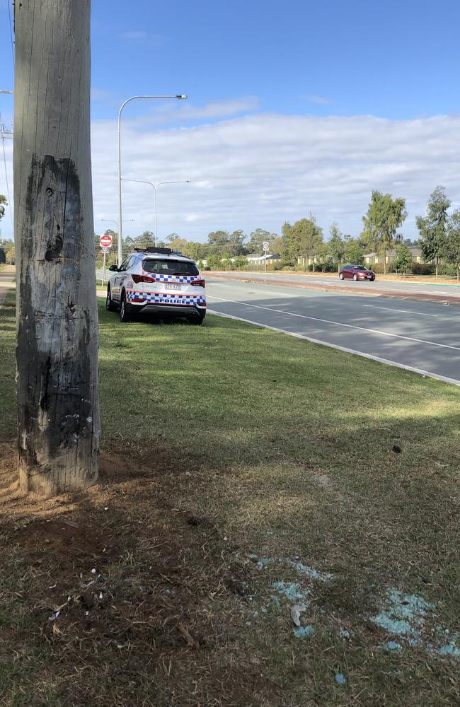 Police are investigating a serious crash at Bray Park last night where one teenage girl was rushed to hospital in a critical condition. Picture: Kara Sonter