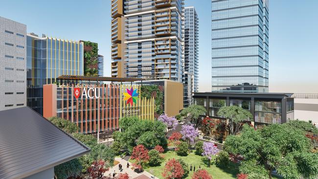 An artist's impression of the permanent Blacktown ACU campus in the new Warrick Lane precinct. Picture: Supplied