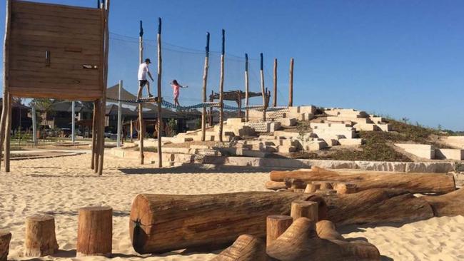 An adventure playground was incorporated into the design of Willowdale District Park in Sydney's southwest. Picture: News Regional Media