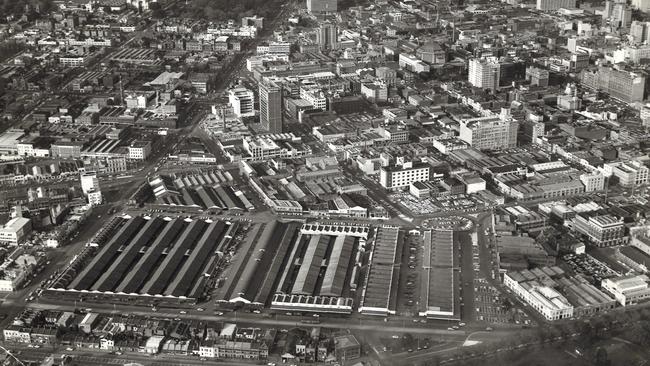 A view over Queen Victoria Market taken in 1965