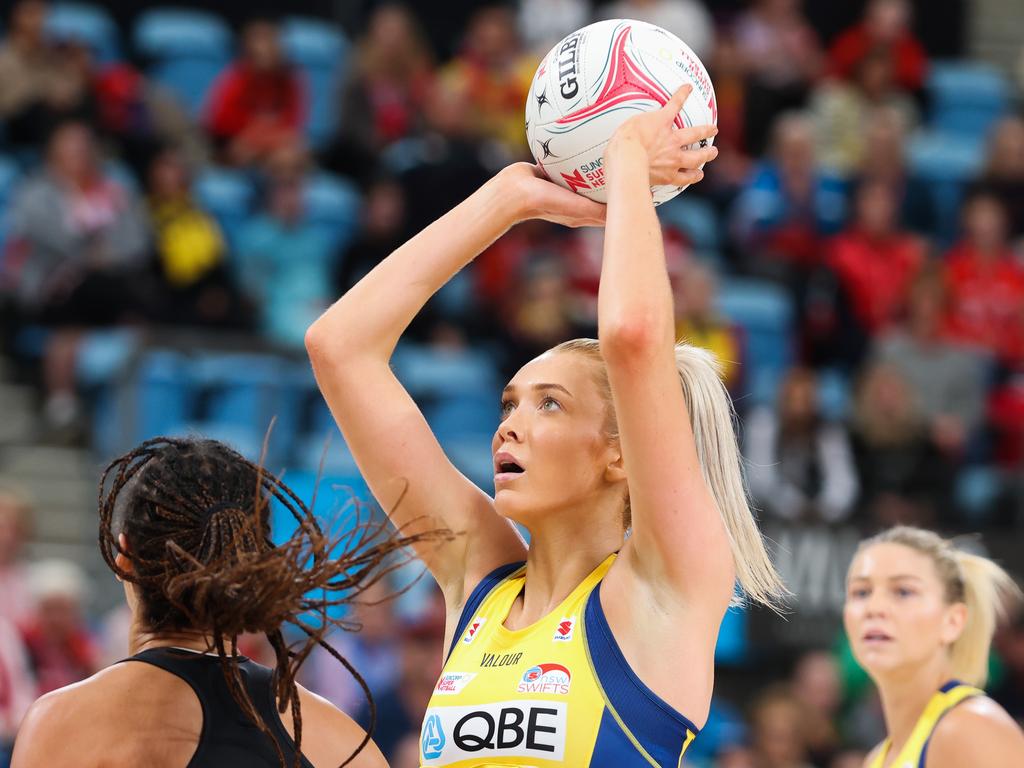 The Swifts dominated, with NSW able to capitalise on the downtrodden Magpies. Picture: Jenny Evans/Getty Images