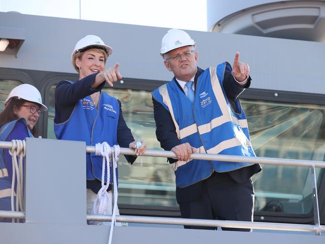 Scott Morrison and Senator Michaelia Cash in Fremantle. Picture: Jason Edwards