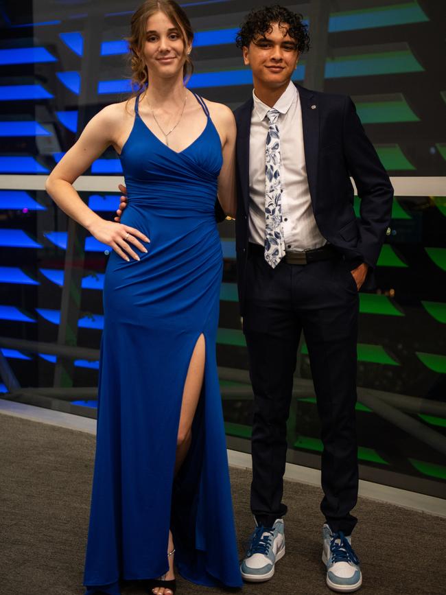 Renee Ezzy and Christopher Chambers at the Year 12 School formals of NT Christian College at Darwin Convention Centre, Darwin. Picture: Pema Tamang Pakhrin.