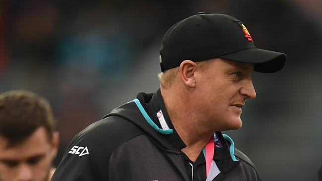 Assistant coach Michael Voss has backed Port Adelaide to respond against Geelong. Picture: AAP Image/Julian Smith