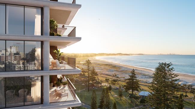 The view of Kirra Beach from the tower.