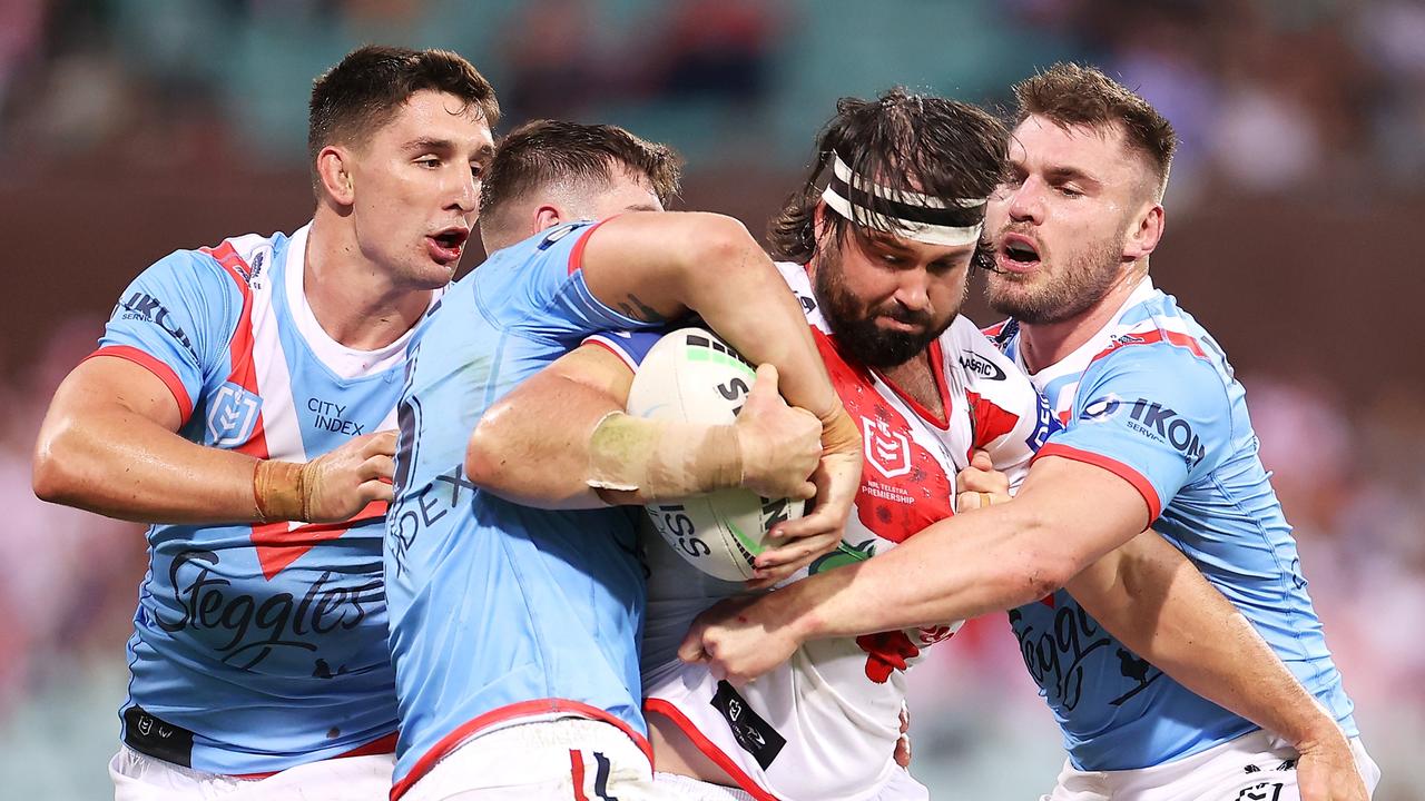 Aaron Woods was axed to reserve grade in the midst of St George Illawarra’s poor start to the year but will face his old team on Sunday. Picture: Getty Images