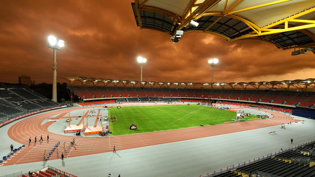 A general view of Carrara Stadium during the Australian Athletics Championships on February 16, 2018. Picture AAP Image/Dave Hunt.