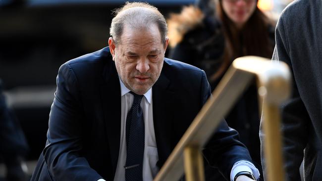 Harvey Weinstein arrives at the Manhattan Criminal Court in New York City in February. Picture: AFP.