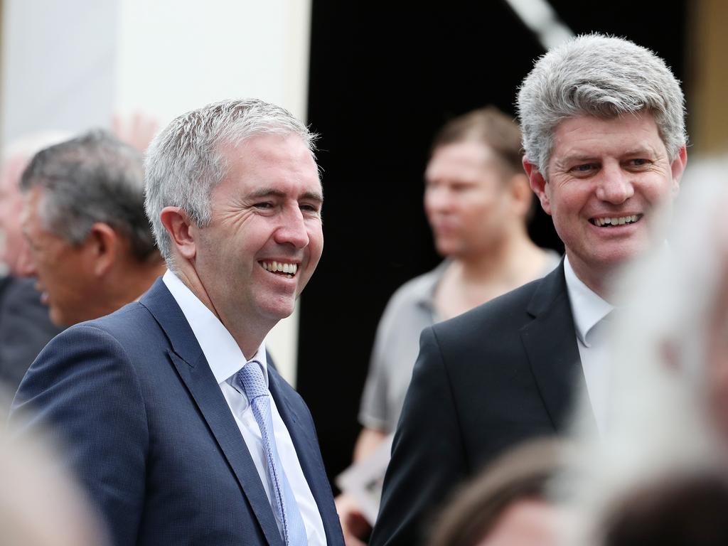 Senator Anthony Chisholm and Minister Stirling Hinchliffe, The State Funeral of the Honourable Terry Mackenroth, Carina. Photographer: Liam Kidston.