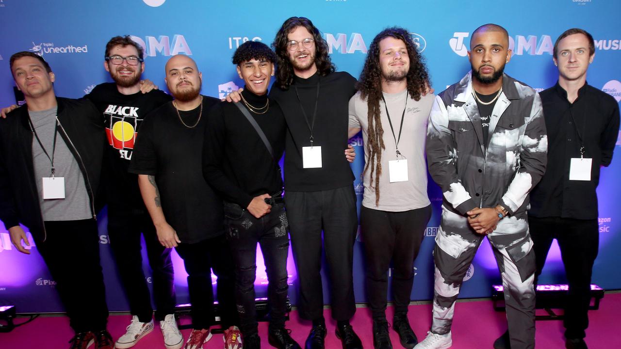 Sachem on the 2022 Queensland Music Awards red carpet at The Fortitude Music Hall in Brisbane. Picture: Steve Pohlner