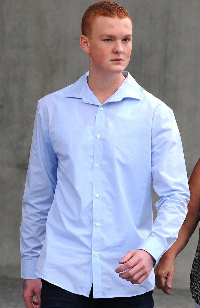 Ryan Robert Barry Hodson aged 18 walking out of the Supreme court in Brisbane. Picture: John Gass