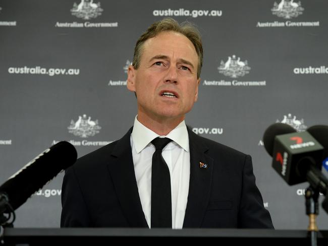 Greg Hunt has revealed the COVID-19 vaccine will be rolled out two weeks ahead of schedule. Picture: NCA NewsWire / Andrew Henshaw