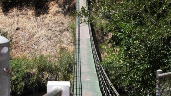 The heritage swing bridge at Gilberton.