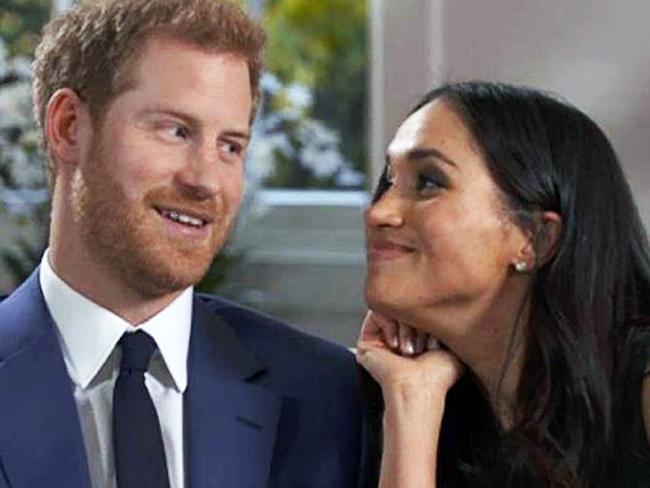 Meghan Markle and Prince Harry during the video of their engagement announcement and interview. Picture: Supplied