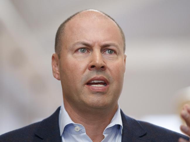 MELBOURNE, AUSTRALIA - NewsWire Photos JANUARY 24, 2020. Federal Treasurer Josh Frydenberg speaking at a press conference at The Family Love Tree store in Prahran on Sunday morning. Picture: NCA NewsWire / David Geraghty