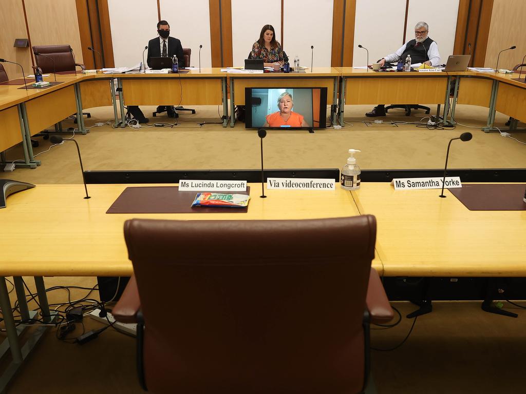 Most people are appearing via video link at the inquiry. Picture: NCA NewsWire/Gary Ramage