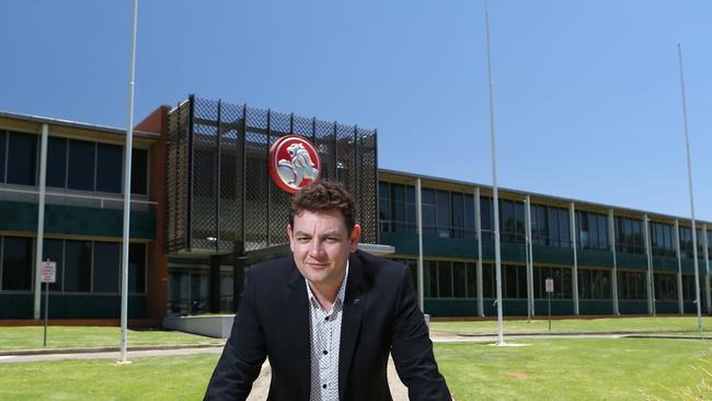 Australian Cannabis Corporation CEO Ben Fitzsimmons at the Holden site. Picture: Dylan Coker