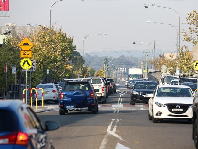 Canley Vale Rd, Canley Height netted Fairfield Council $545,296 in parking fines. Picture: Sam Ruttyn