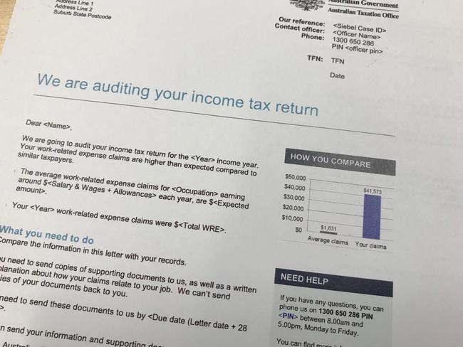 You don’t want this ... an audit letter from Australian Taxation Office