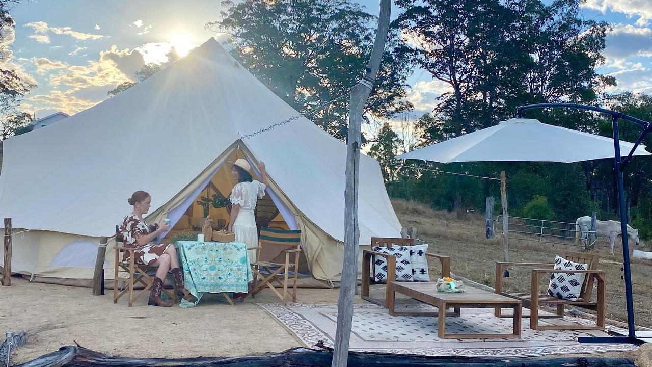 Boho Cartel is a new glamping site situated on the Great Dividing Range in Pechey, 50 minutes north of Toowoomba. Picture: (supplied)