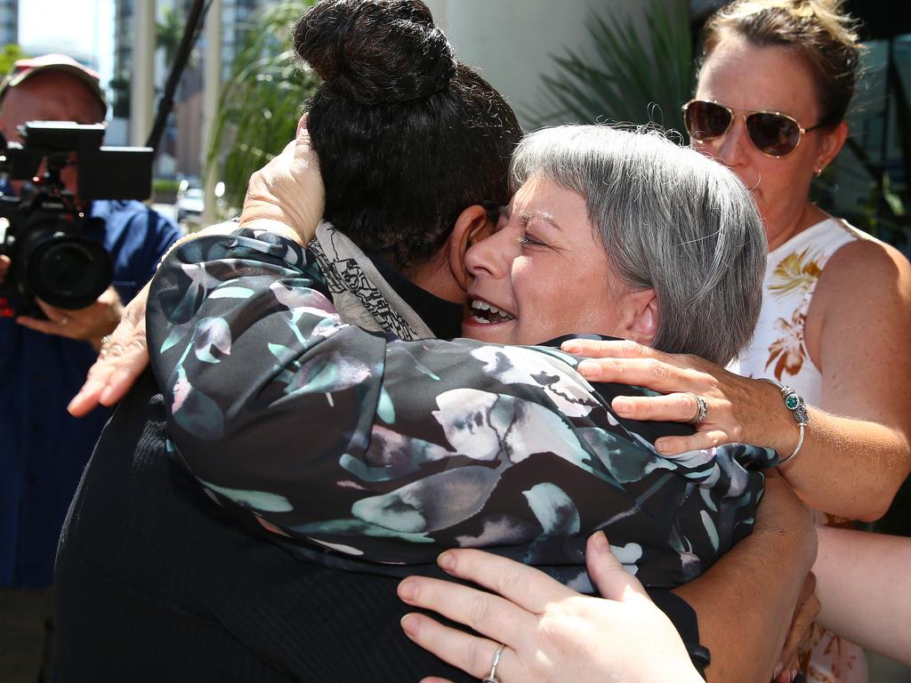 Donna Baluskas breaks down outside court. Pics Adam Head