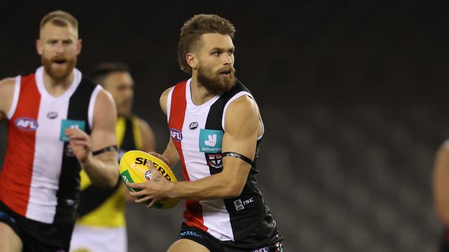 AFL Round 4.  St Kilda v Richmond at Marvel Stadium. 27/06/2020.  Dan Butler of the Saints Q3   . Pic: Michael Klein