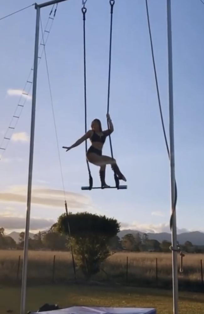 Hours and hours of practise on a backyard outdoor aerial rig at Raleigh have paid off for Shayla Waterson who has joined Lennon Bros Circus.