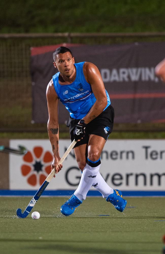 The first Festival of Hockey match between the Territory Stingers and Brisbane Blaze. Picture: Pema Tamang Pakhrin