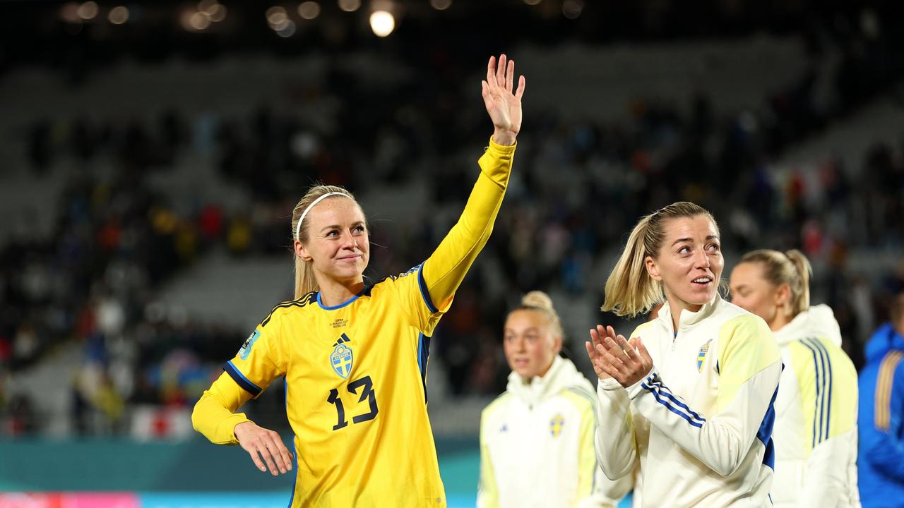 Amanda Ilestedt (left) has been one of Sweden’s key players throughout the tournament and will be again on Tuesday night. (Photo by Buda Mendes/Getty Images)