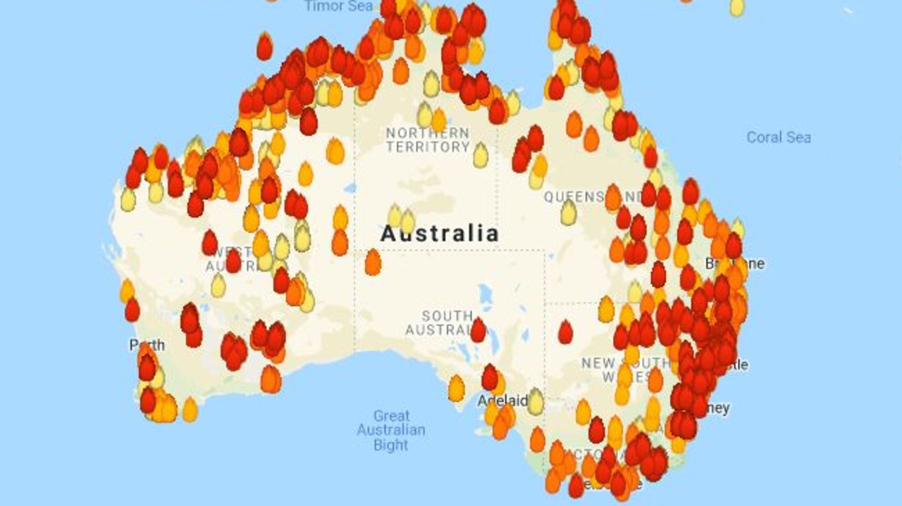 Bushfires: Firefighters battle 100 new blazes | news.com.au — Australia ...