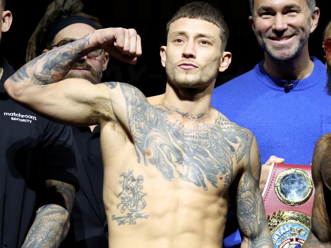 Paro has ‘RG’ and ‘Conquer the World’ tattooed on his ribs. Picture: Ezra Shaw/Getty Images