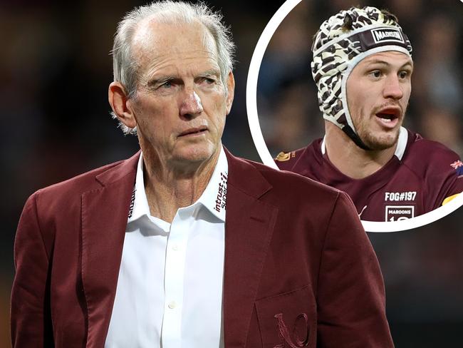 Wayne Bennett (main) has expressed his concerns over Queensland's inclusion of Kalyn Ponga (inset) for Origin III.