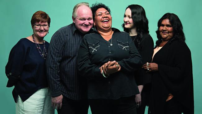 June Oscar with family, from left, Rosemarie, Bill, June, Isabella and Selina. Picture: Philip Gostelow