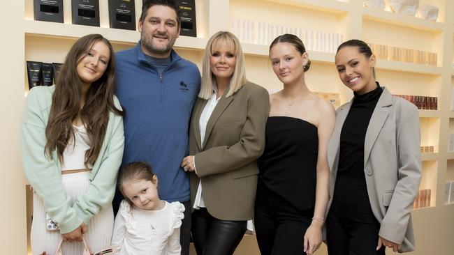 Lulu Fevola, Tobi Fevola, Brendan Fevola, Alex Fevola, Leni Fevola and Mia Fevola attend the Runway Room Flagship opening. Photo by Sam Tabone/WireImage.