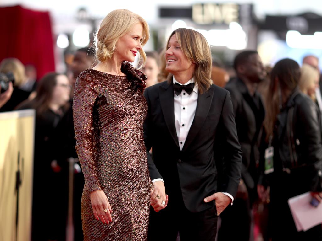 Nicole Kidman and singer Keith Urban attend the 24th Annual Screen Actors Guild Awards at The Shrine Auditorium on January 21, 2018 in Los Angeles, California. Picture: Getty